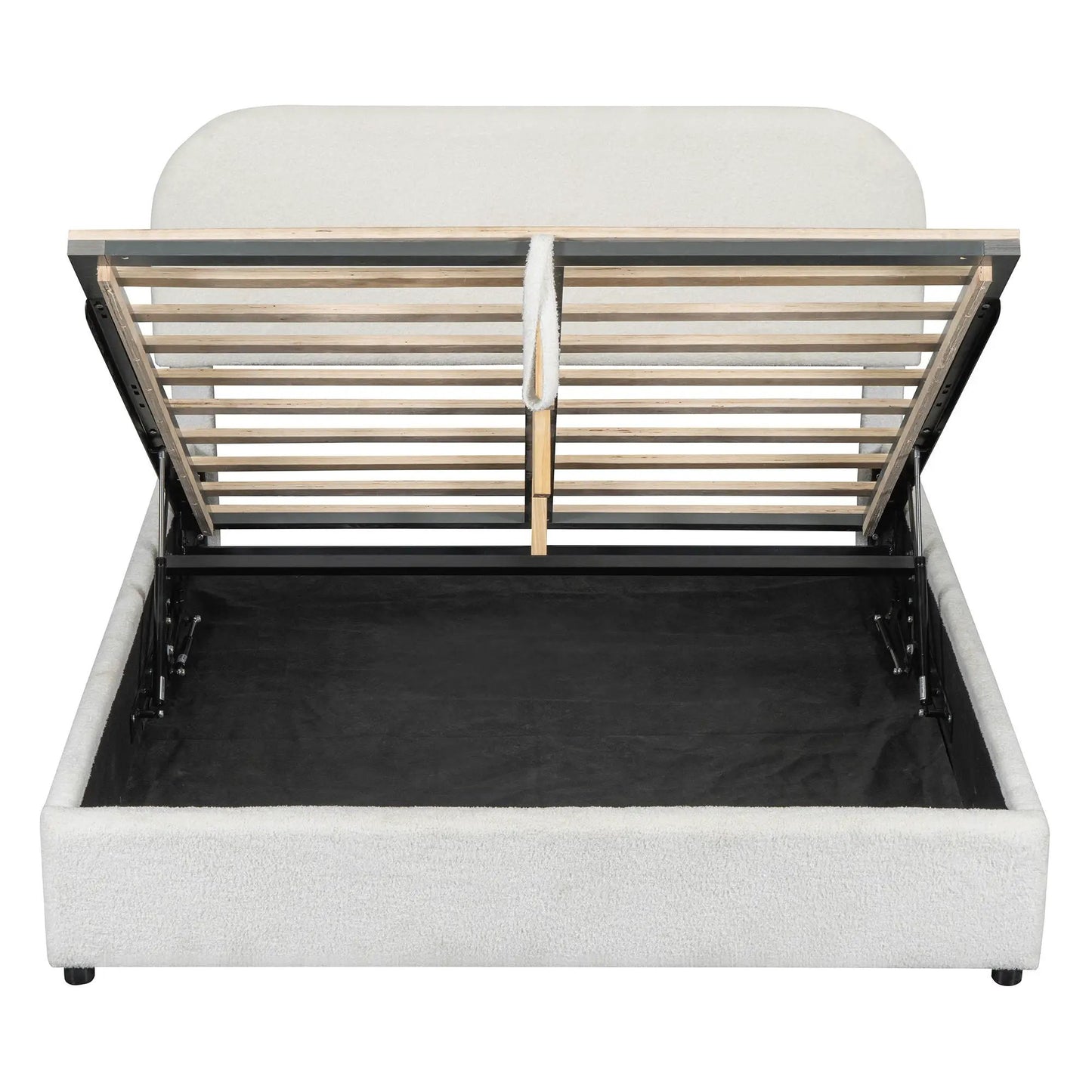Upholstered Platform Bed With Hydraulic Storage