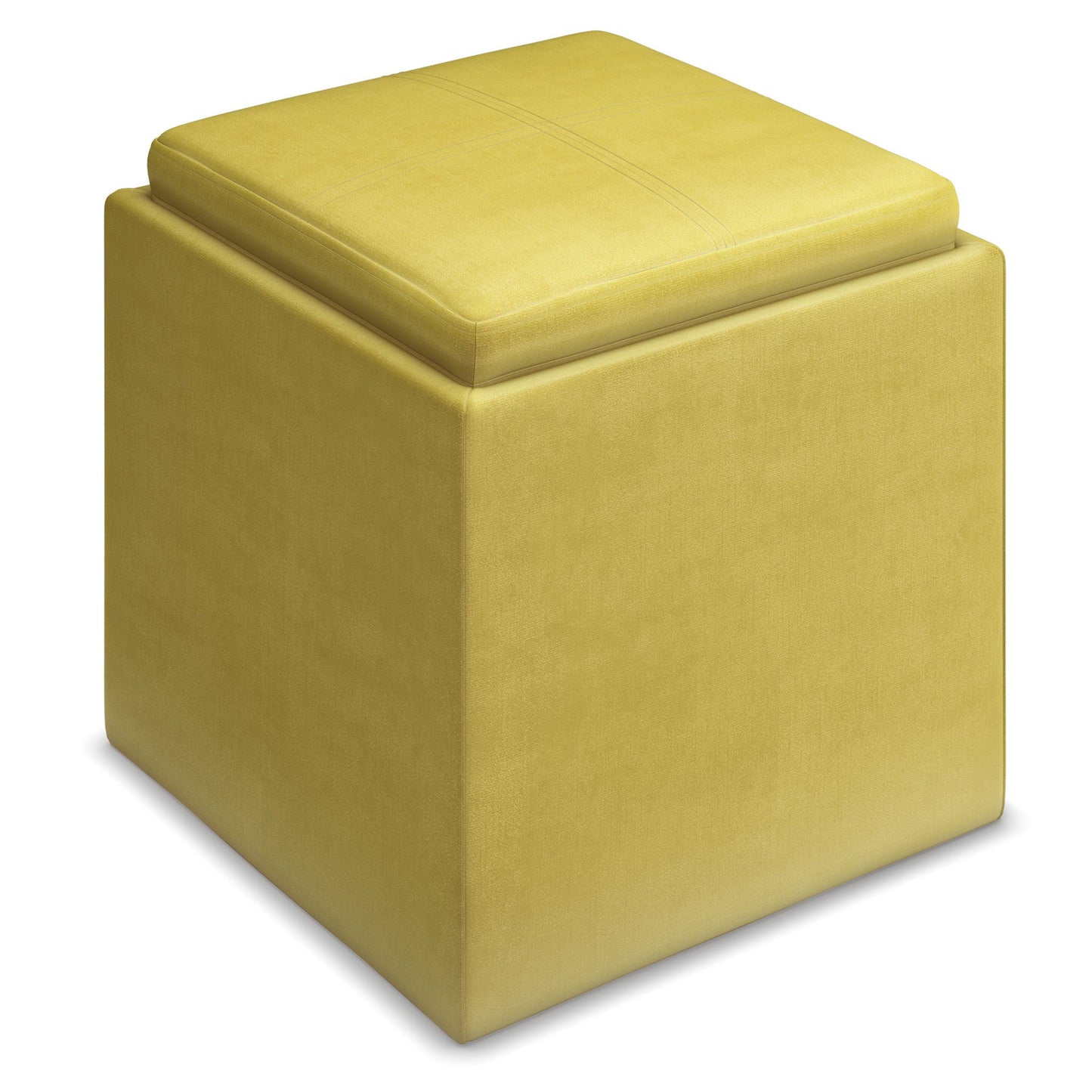 Rockwood Upholstered Cube Ottoman with Tray