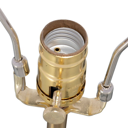 D14x26.3in Table Lamp brass socket with chrome arms and knob on Tampa Home & Garden Store