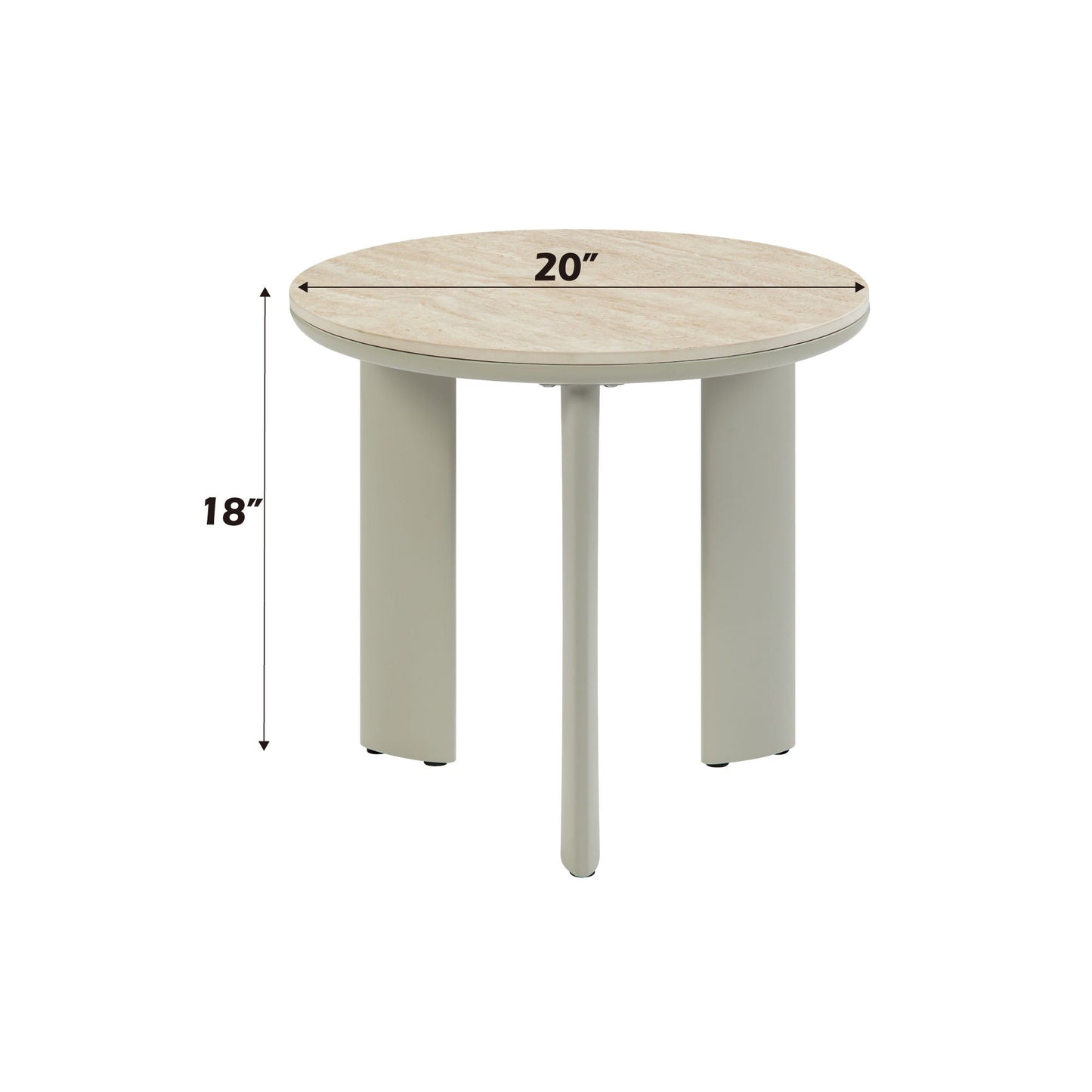 Ingram Ceramic Top Table round coffee table with ceramic top and grey legs by HouseOfZazla on Tampa Home & Garden Store