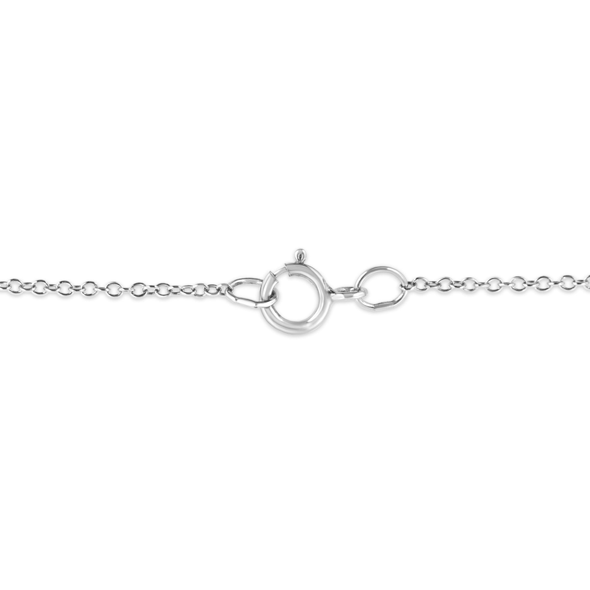 Sterling silver heart pendant necklace with diamond accents on an 18-inch chain by Bids.com on Tampa Home & Garden Store