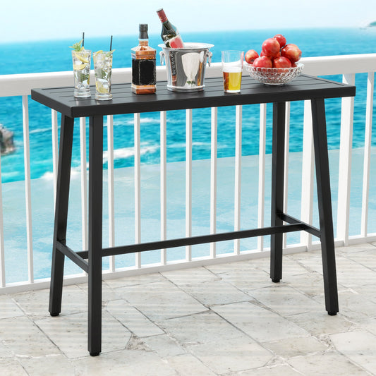 36 Inches Patio Counter Height Bar Table with Adjustable Foot Pads - Tampa Home & Garden Store