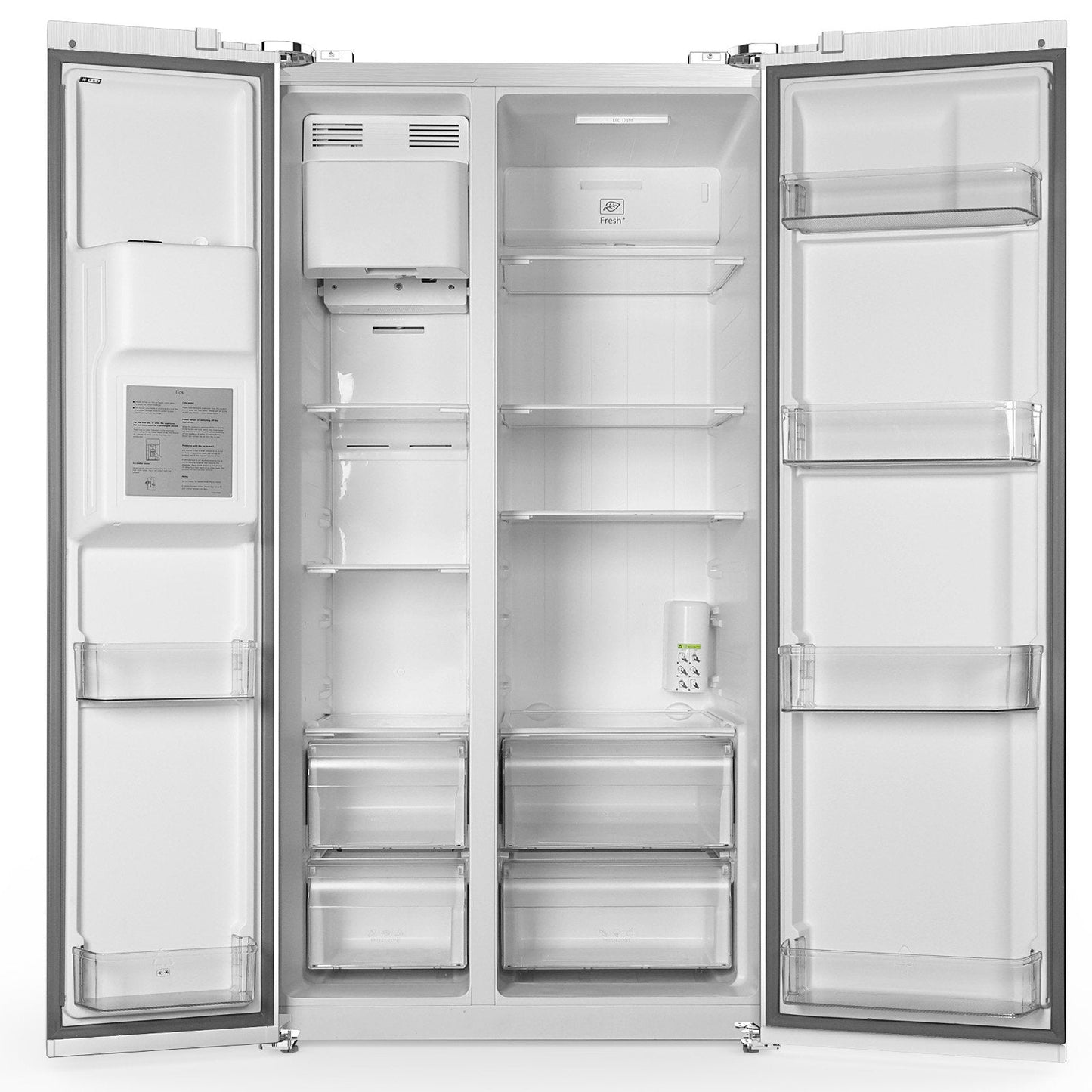 Réfrigérateur encastrable côte à côte de 91 cm (36 po) et de 566 litres (20,01 pi³) avec congélateur et machine à glaçons inclus 