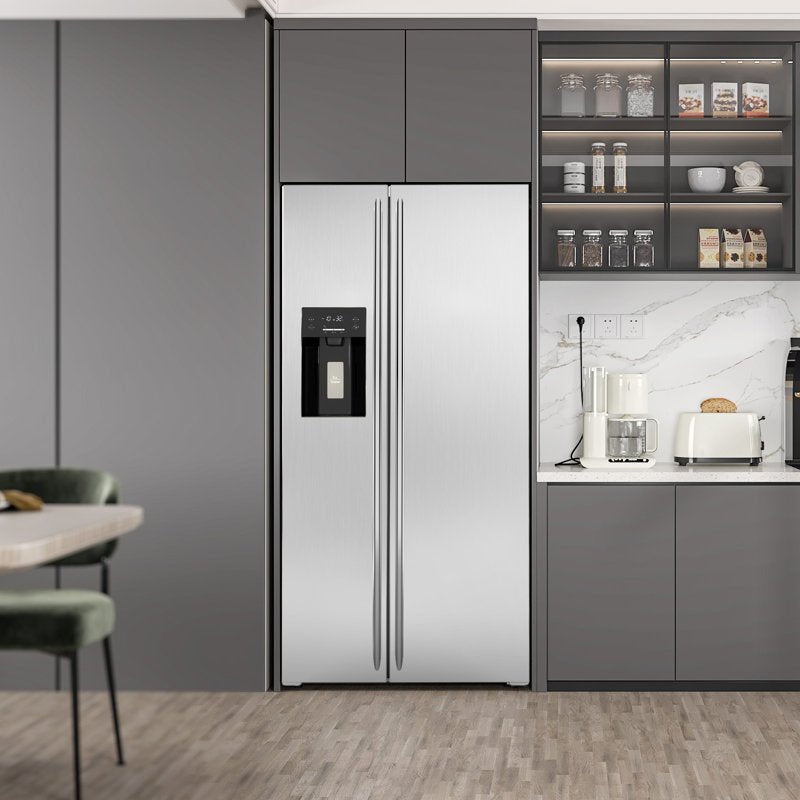 Réfrigérateur encastrable côte à côte de 91 cm (36 po) et de 566 litres (20,01 pi³) avec congélateur et machine à glaçons inclus 