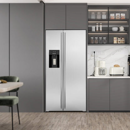 Réfrigérateur encastrable côte à côte de 91 cm (36 po) et de 566 litres (20,01 pi³) avec congélateur et machine à glaçons inclus 