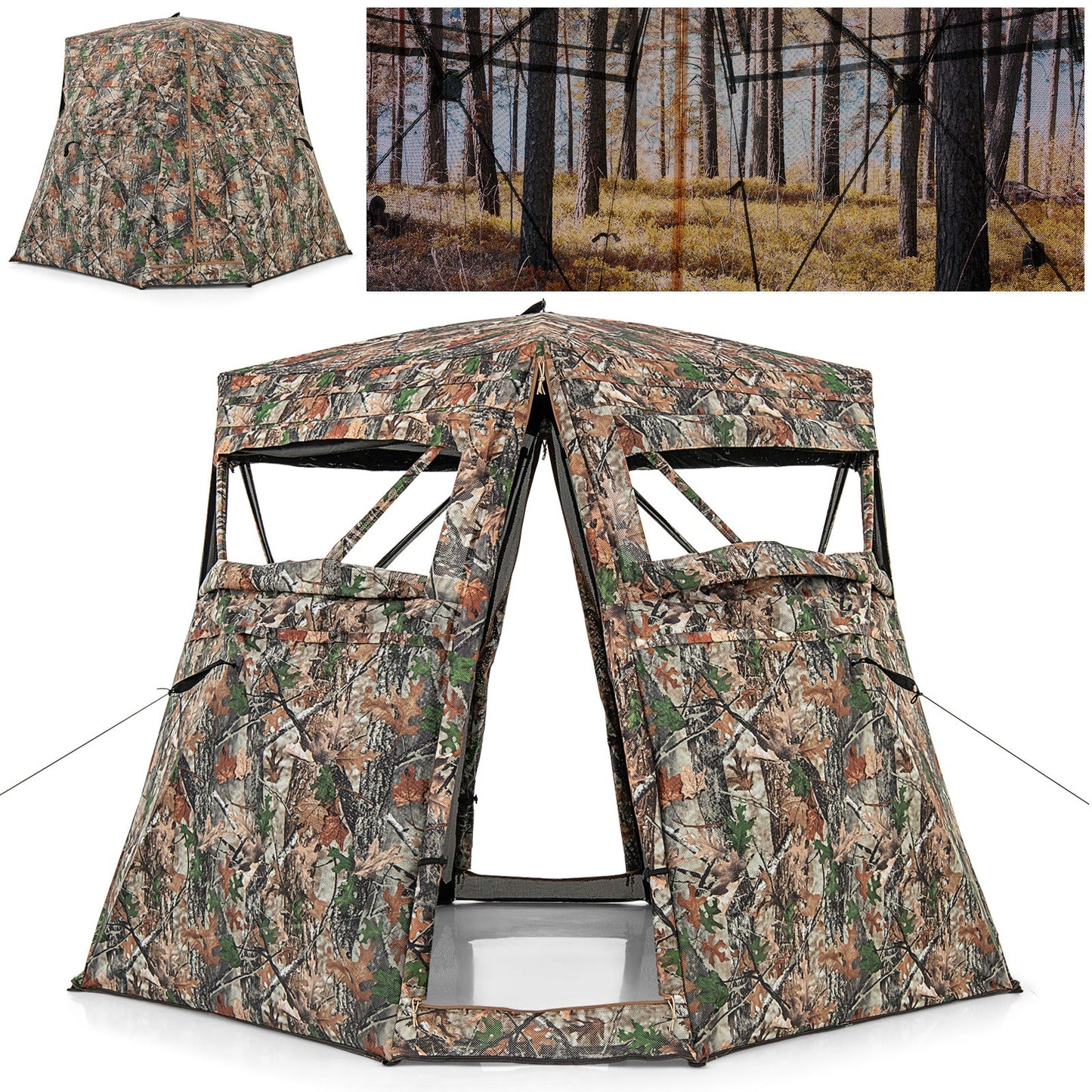 360° One Way See Through Ground Hunting Blind for Deer and Turkey Hunting - Tampa Home & Garden Store