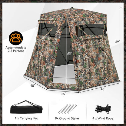 360° One Way See Through Ground Hunting Blind for Deer and Turkey Hunting - Tampa Home & Garden Store