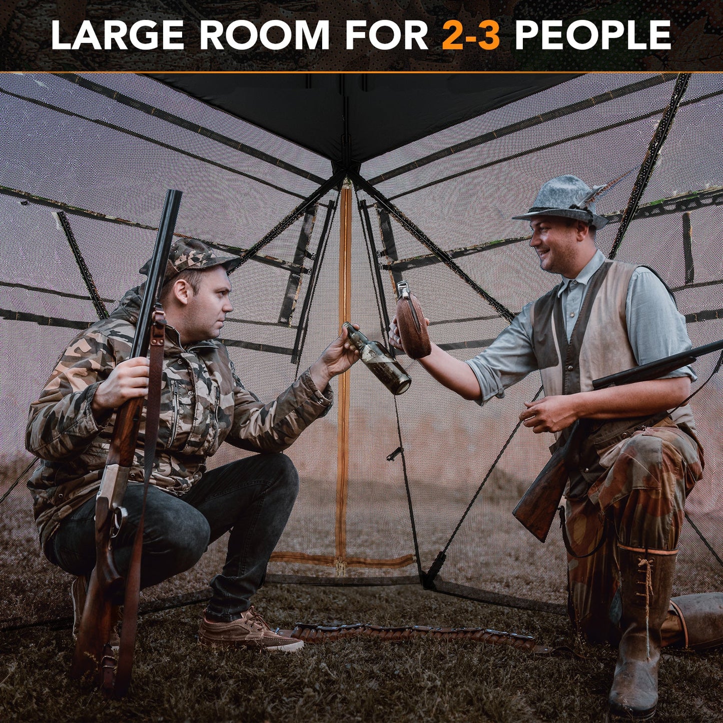360° One Way See Through Ground Hunting Blind for Deer and Turkey Hunting - Tampa Home & Garden Store