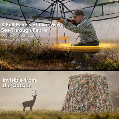 360° One Way See Through Ground Hunting Blind for Deer and Turkey Hunting - Tampa Home & Garden Store
