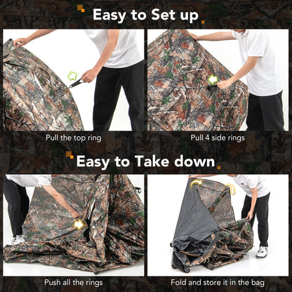 360° One Way See Through Ground Hunting Blind for Deer and Turkey Hunting - Tampa Home & Garden Store