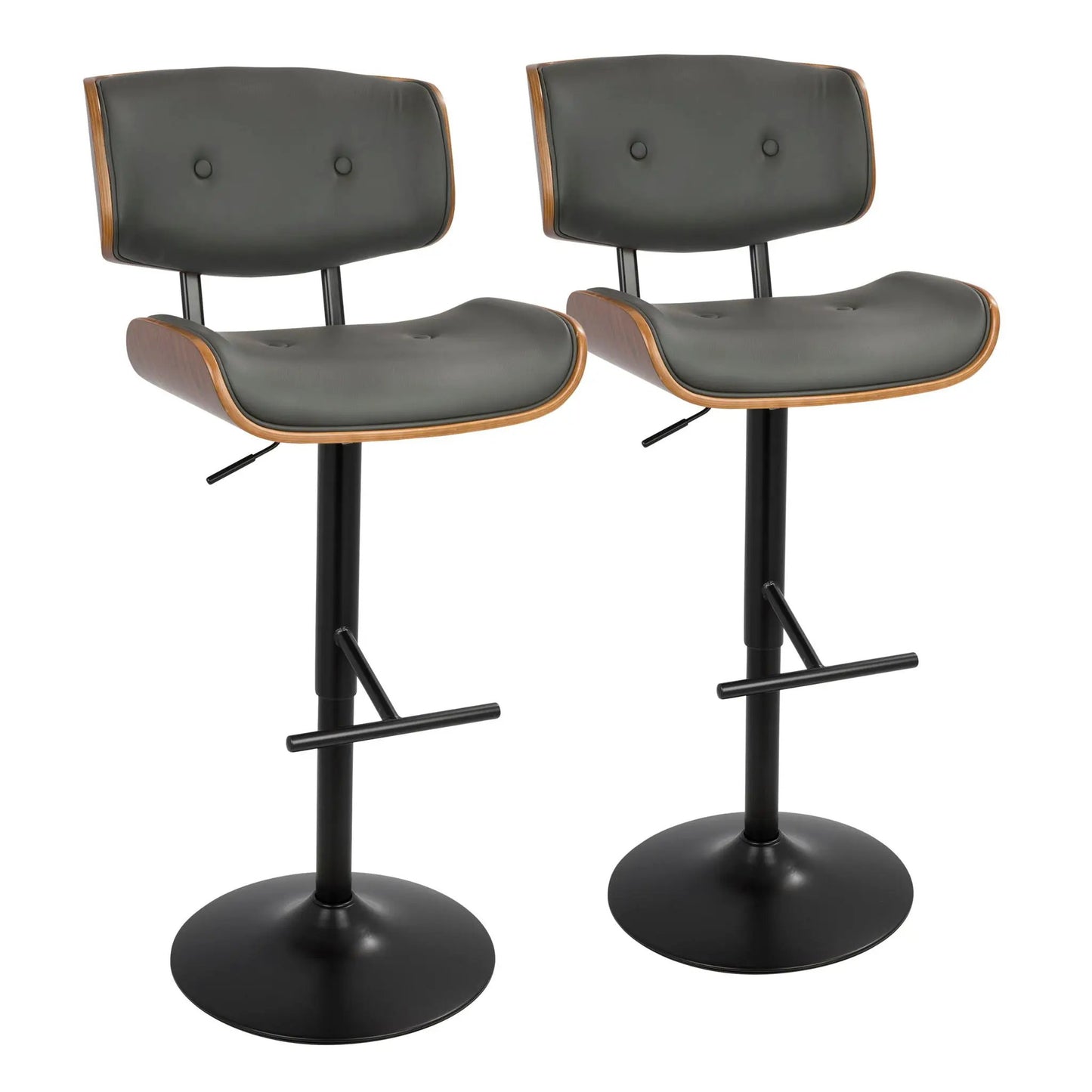 Lombardi Mid Century Modern Adjustable Bar Stool