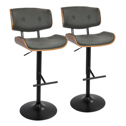 Lombardi Mid Century Modern Adjustable Bar Stool