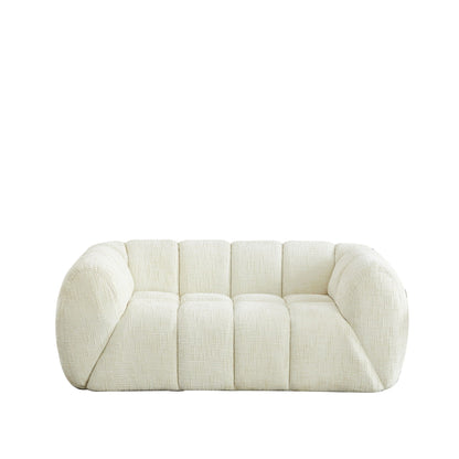 Rounded Cloud Sofa and Piano Key Backrest Design
