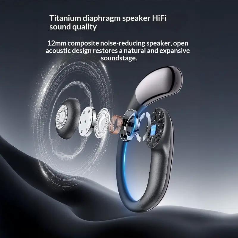 Long-lasting over-ear wireless earbuds by FLIPSTYLEZLLC, black with blue LED on Tampa Home & Garden Store