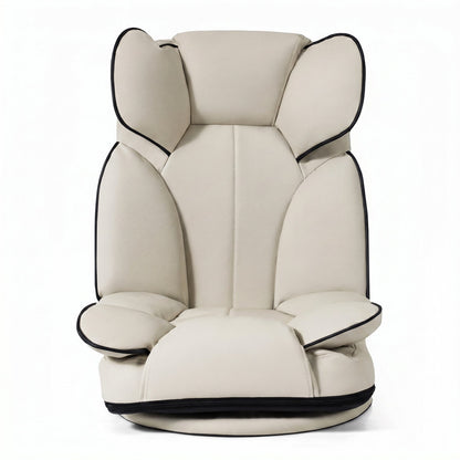 360 Degree Swivel Floor Gaming Chair DirectDeals beige backrest with black piping on Tampa Home & Garden Store