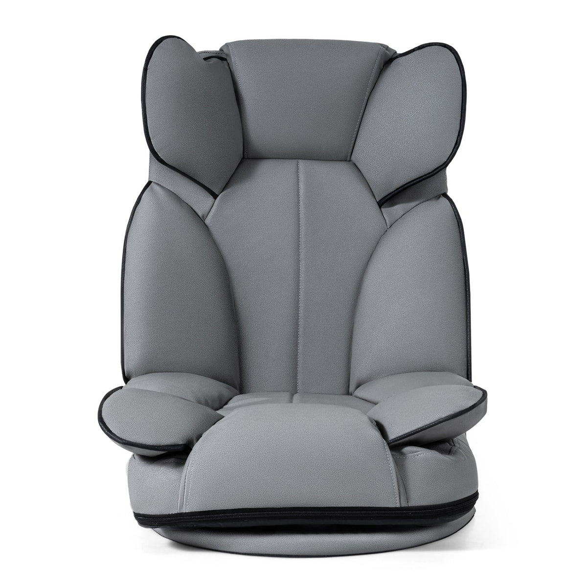 360 Degree Swivel Floor Gaming Chair gray upholstery with 6-position backrest DirectDeals on Tampa Home & Garden Store