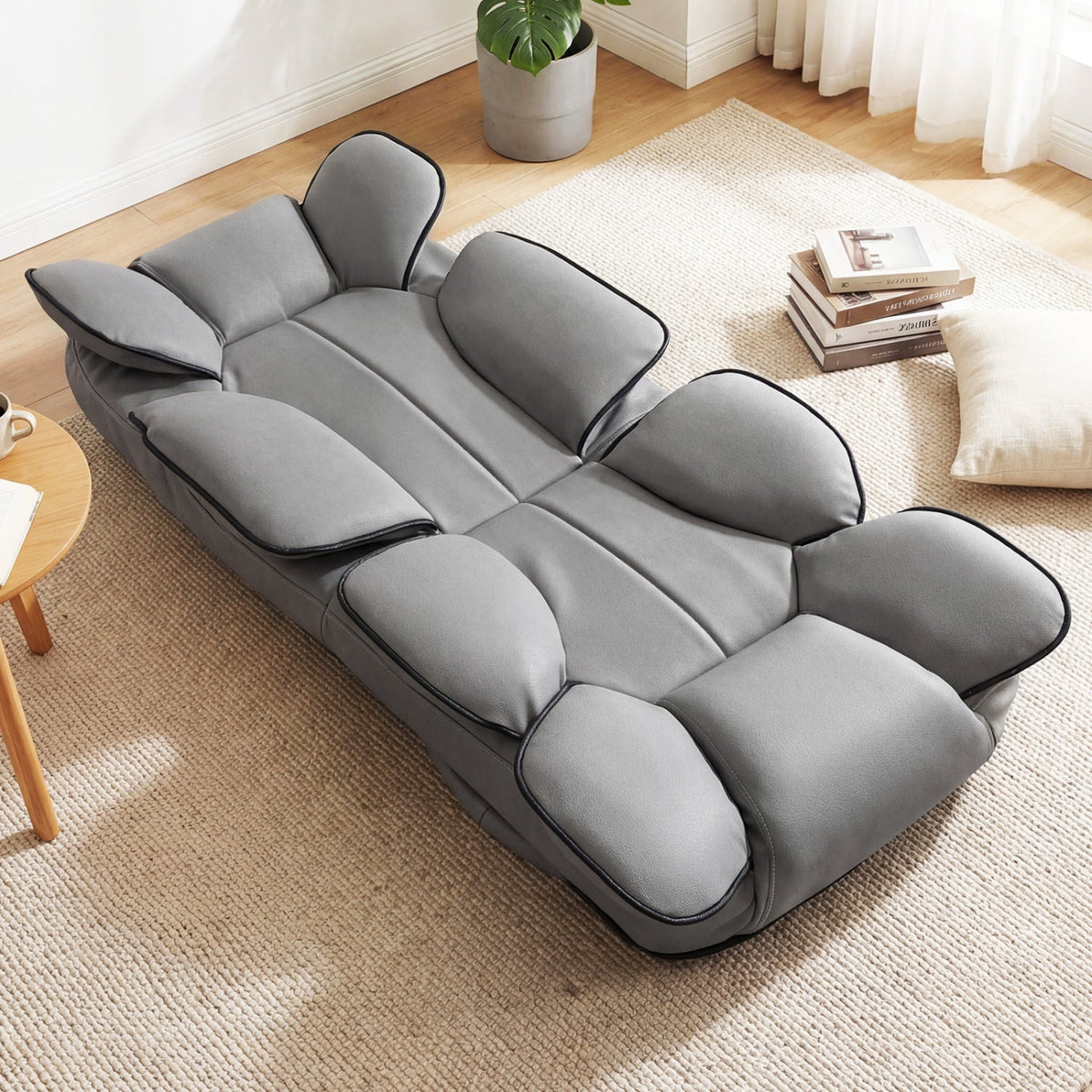 DirectDeals gray 360° swivel floor gaming chair with 6-position backrest and sponge cushions on Tampa Home & Garden Store