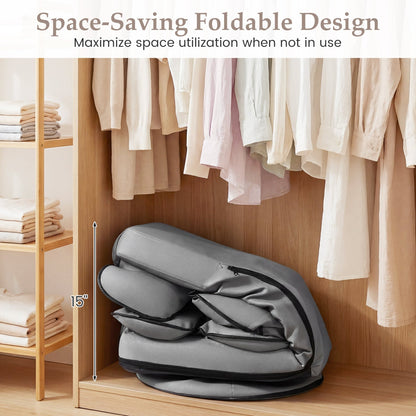360 Degree Swivel Floor Gaming Chair with sponge filling, gray round floor seat in closet on Tampa Home & Garden Store