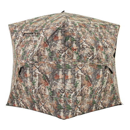 GemGear 360° See-Through Hunting Ground Blind in camouflage with portable carry bag on Tampa Home & Garden Store