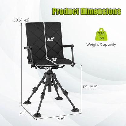 360 Degree Swivel Hunting Seat for 5 Level Height