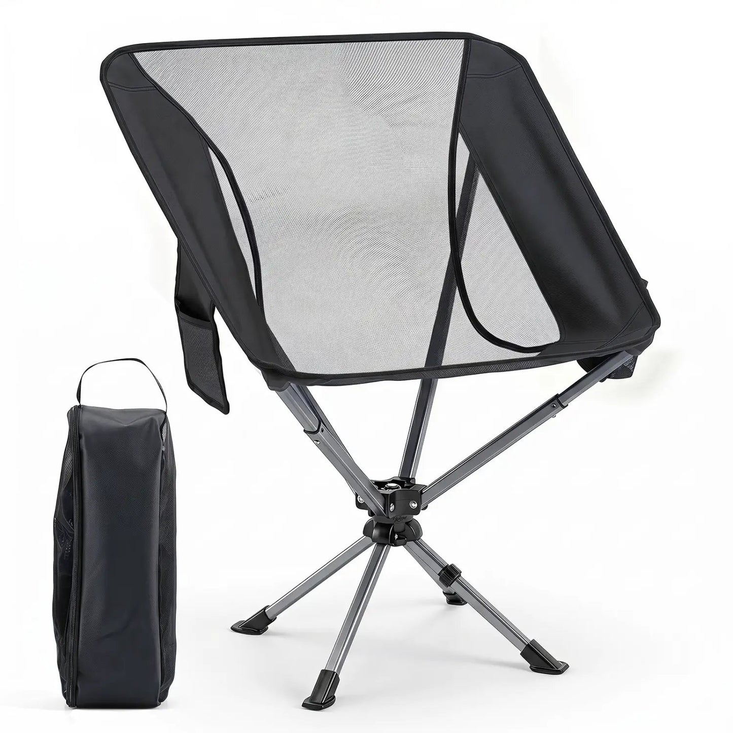 360 Degree Swivel Camping Chair With Cup Holder