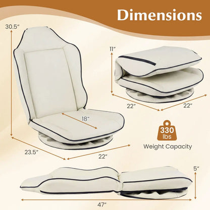 360° Swivel Gaming Chair with Adjustable Backrest