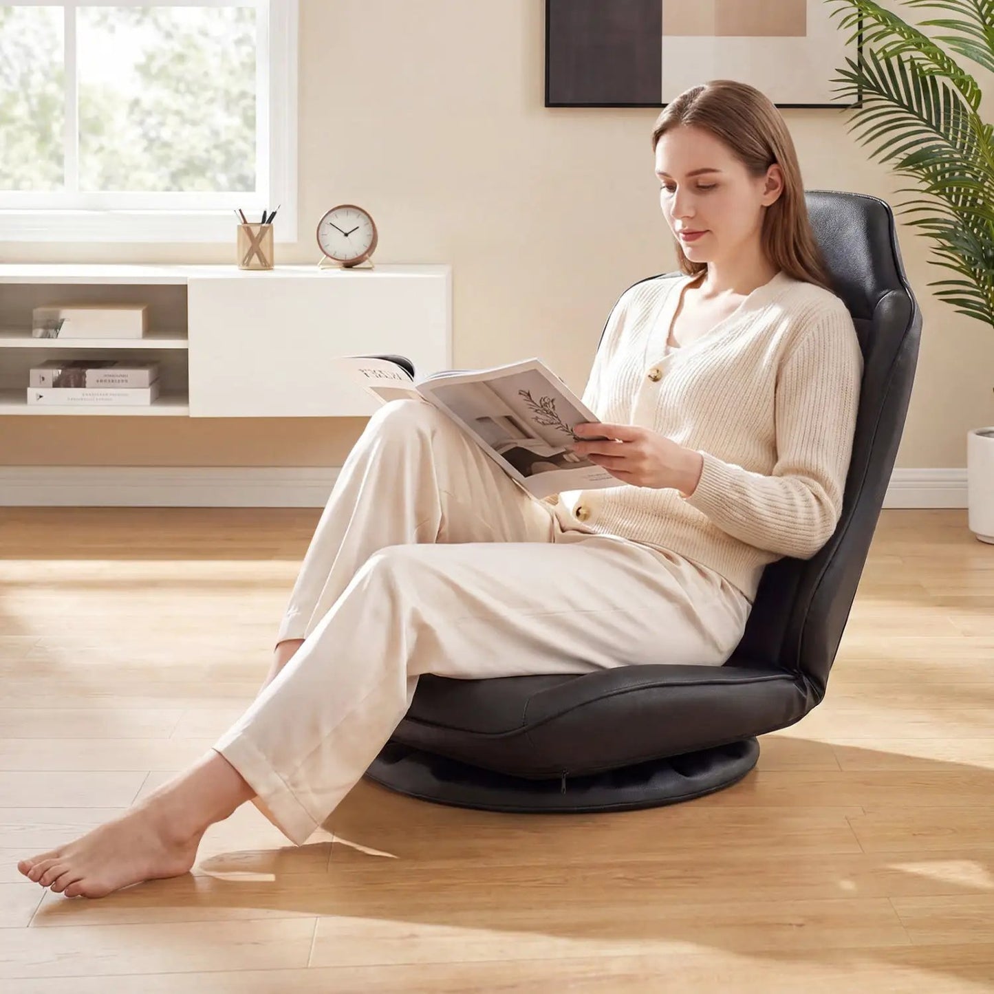360° Swivel Gaming Chair with Adjustable Backrest