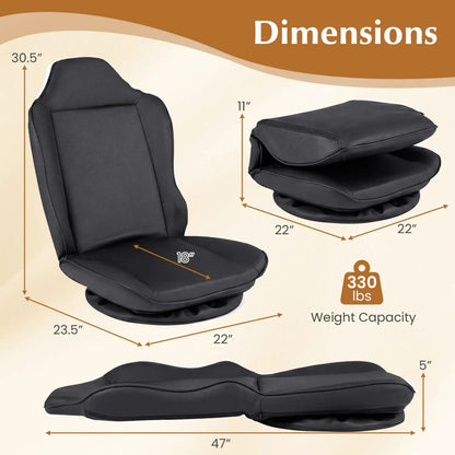 360° Swivel Gaming Chair with Adjustable Backrest