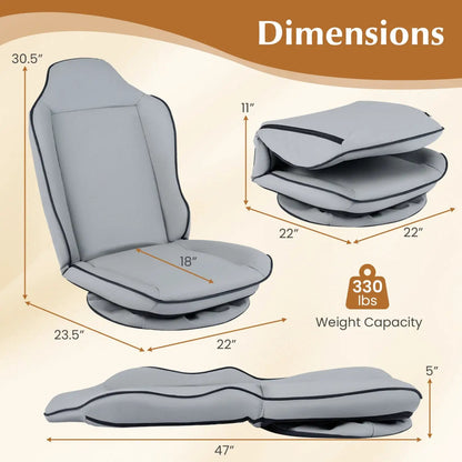 360° Swivel Gaming Chair with Adjustable Backrest