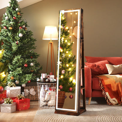 360° Swivel Freestanding Jewelry Cabinet with LED-lit Full-Length Mirror by DirectDeals on Tampa Home & Garden Store