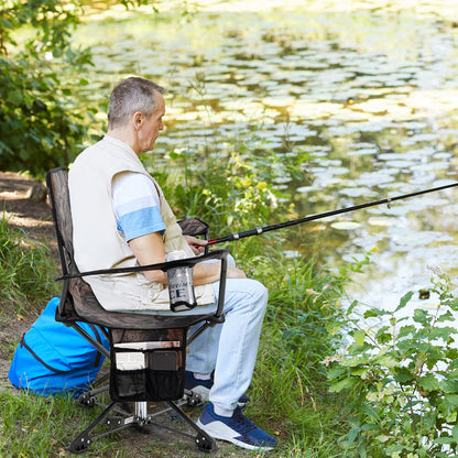 GemGear 360° Swivel Hunting Chair portable foldable camo with mesh pocket by lake on Tampa Home & Garden Store
