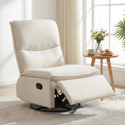 360° Swivel Rocking Chair with Cushioned Back