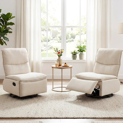 360° Swivel Rocking Chair with Cushioned Back