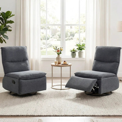 360° Swivel Rocking Chair with Cushioned Back