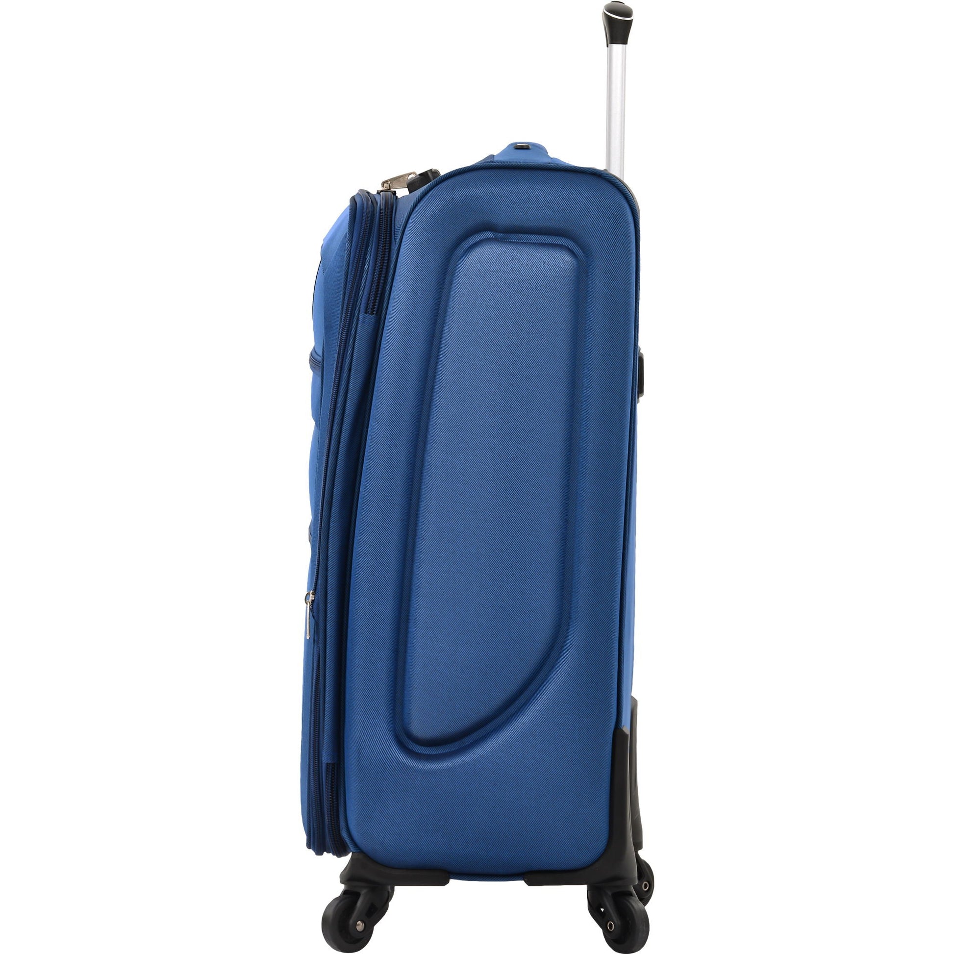 Blue softside expandable luggage suitcase with extendable handle and wheels HouseOfZazla on Tampa Home & Garden Store