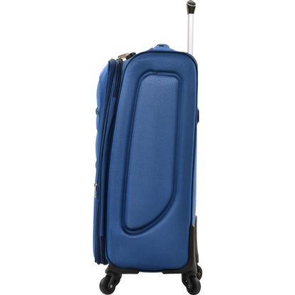 Blue softside expandable luggage suitcase with extendable handle and wheels HouseOfZazla on Tampa Home & Garden Store