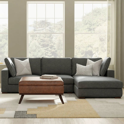 Charlie Upholstered Deep Seater Sectional Sofa