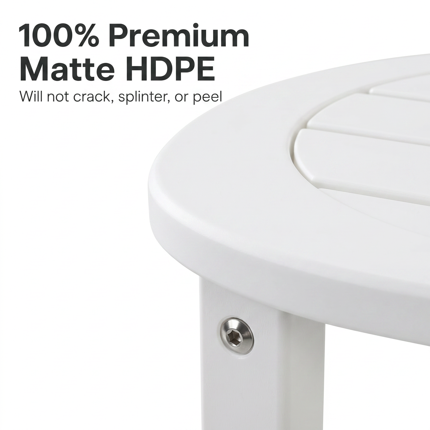 White HDPE Outdoor Side and Patio End Table
