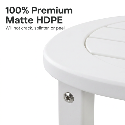White HDPE Outdoor Side and Patio End Table