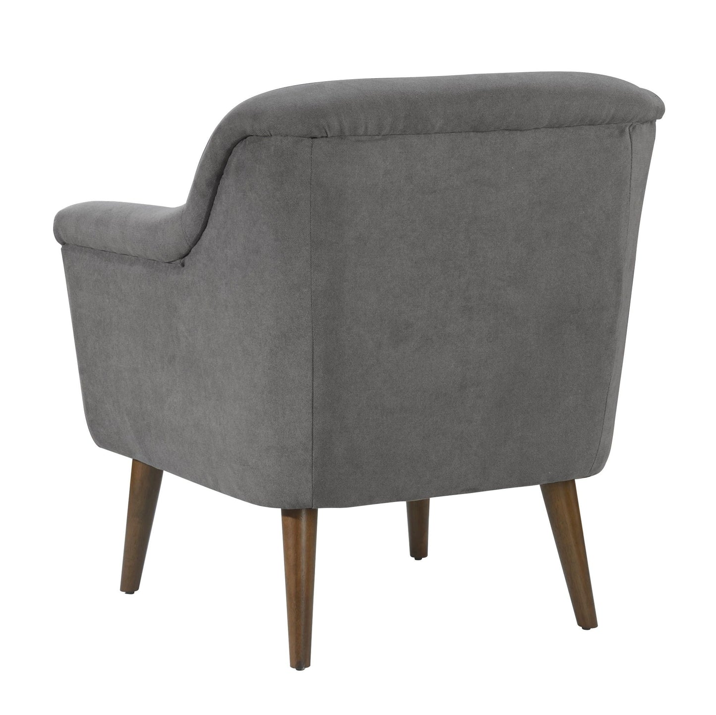 Shelby Woven Fabric and Mid Century Armchair
