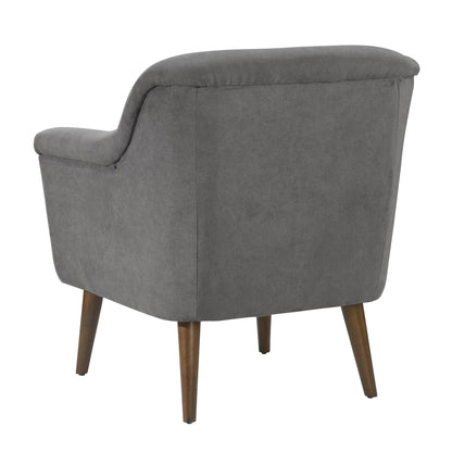 Shelby Woven Fabric and Mid Century Armchair