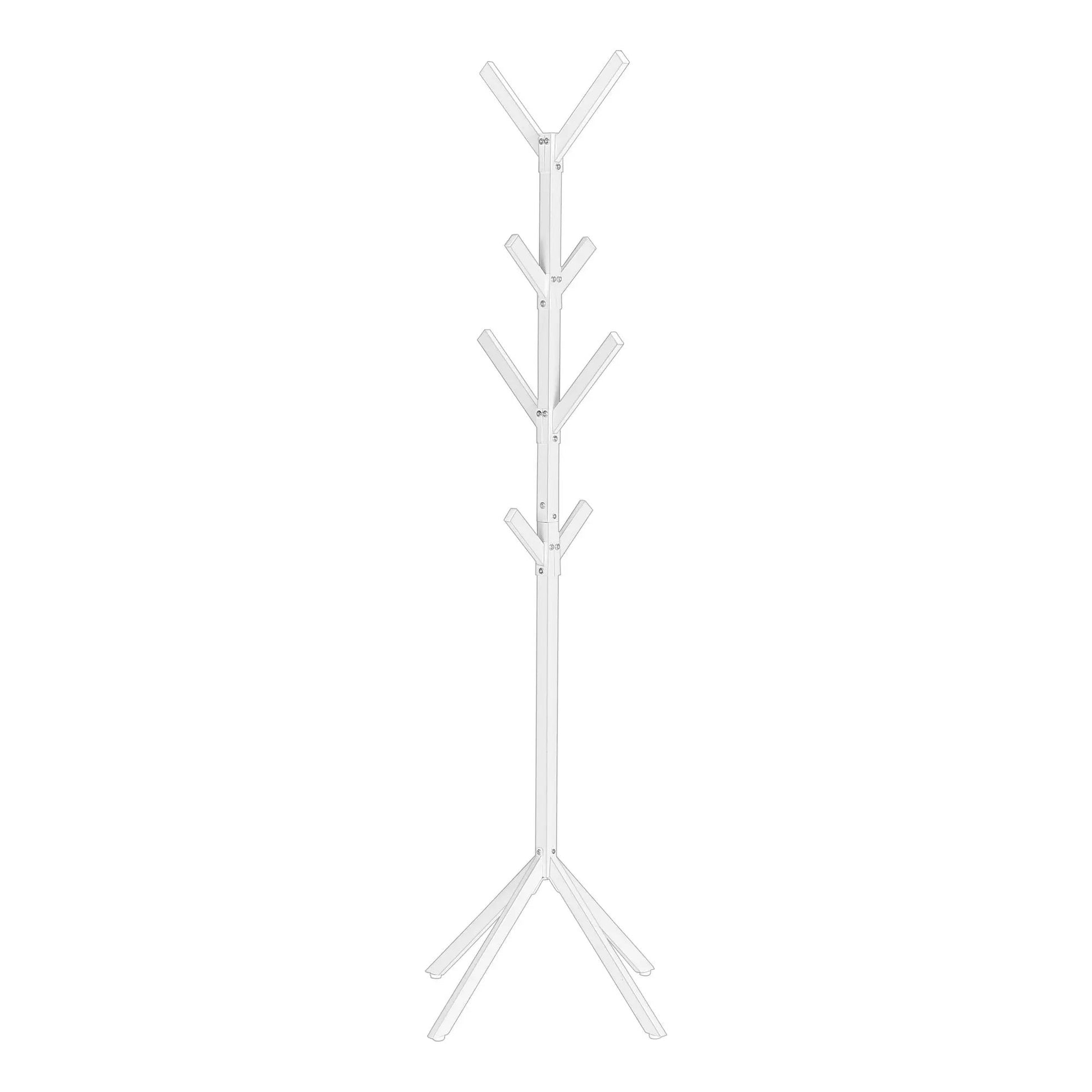 Coat rack hall tree white metal with 8 hooks by Unique Piece Furniture on Tampa Home & Garden Store