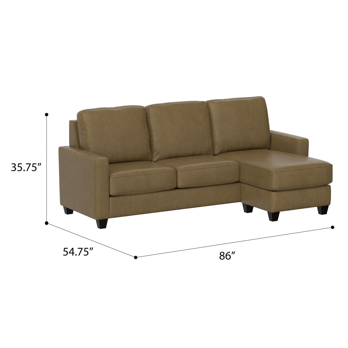 Brown Sofa And Chaise With Usb Charging Console