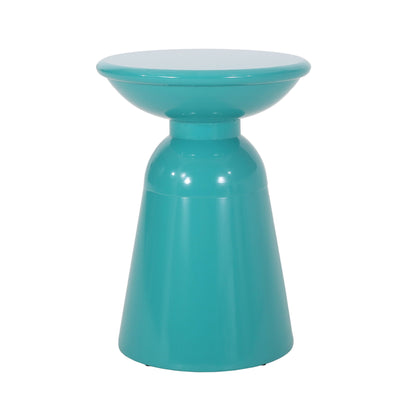 Modern Round Metal Pedestal Outdoor Table