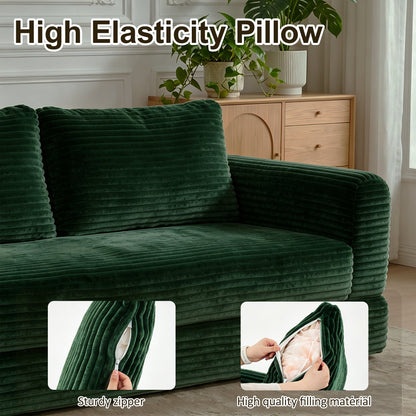 76 Inch Plush Convertible Futon and Sofa Bed