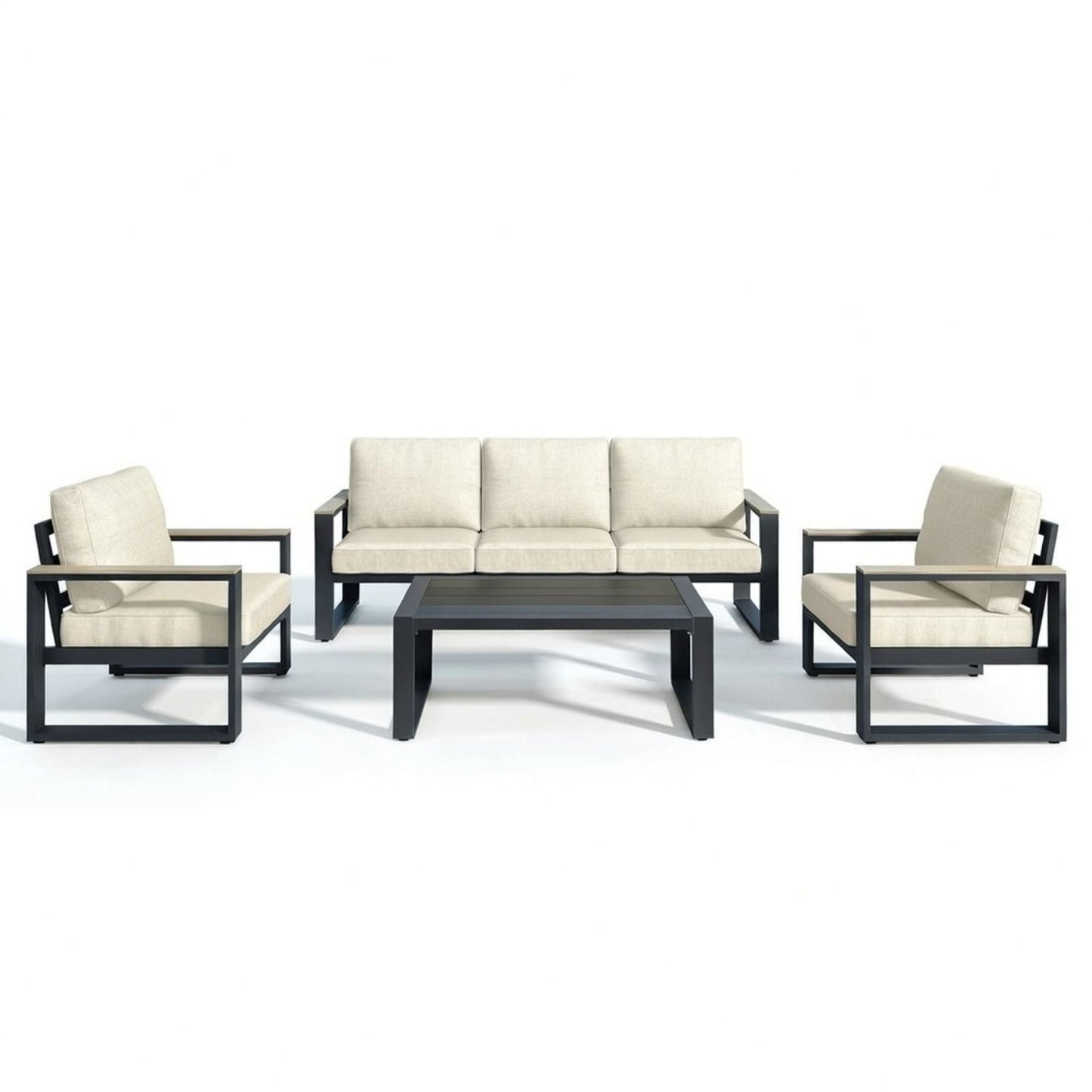 Modern Outdoor Sofa Set with the Coffee Table