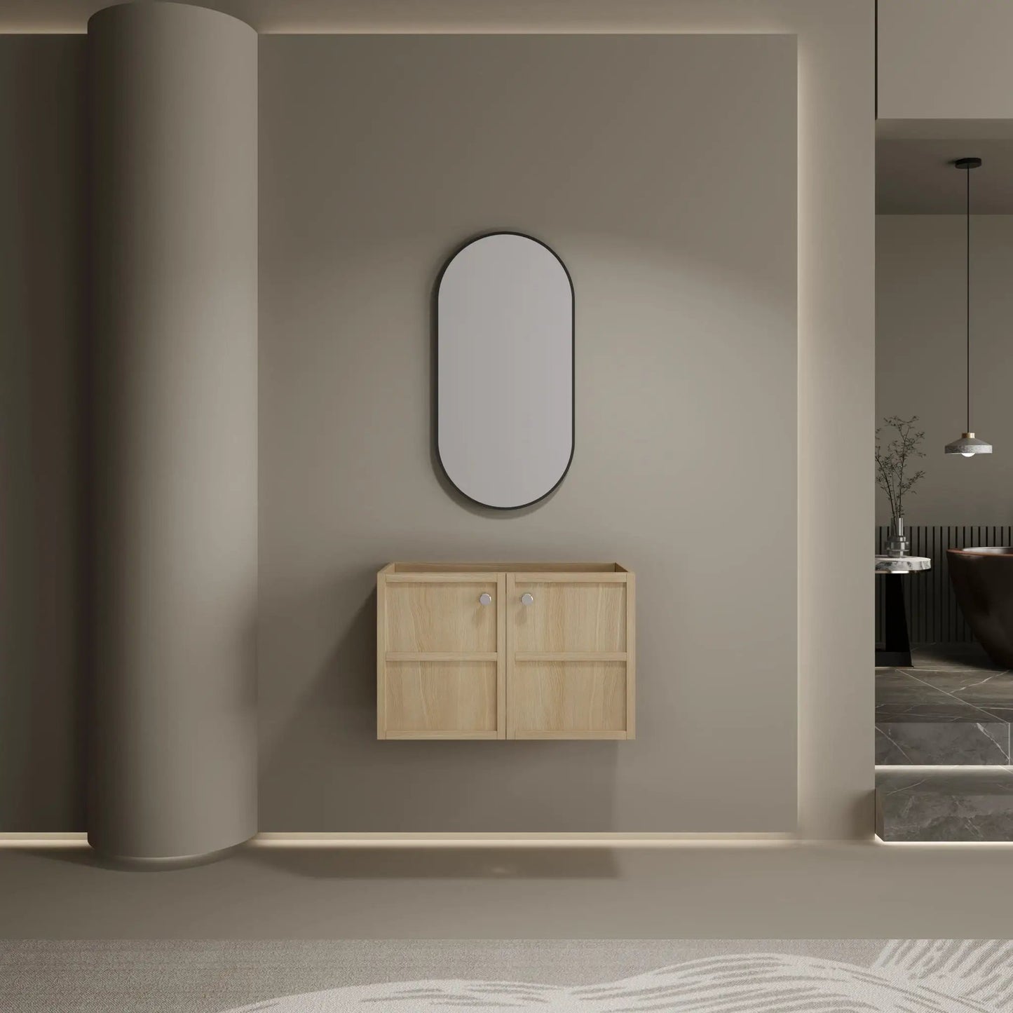 Modern Mounted Vanity With Soft Closing Doors