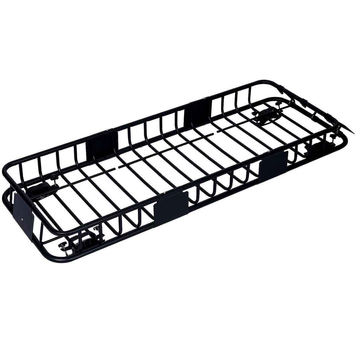 Motoring Rooftop Cargo Carrier, black steel wireframe with mounting hardware for roof rack on Tampa Home & Garden Store