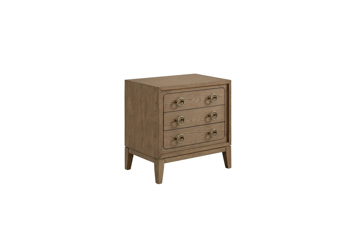3 Drawer Nightstand With USB Latte Finish