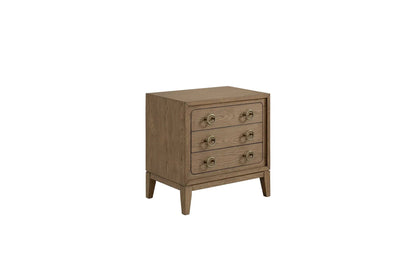 3 Drawer Nightstand With USB Latte Finish